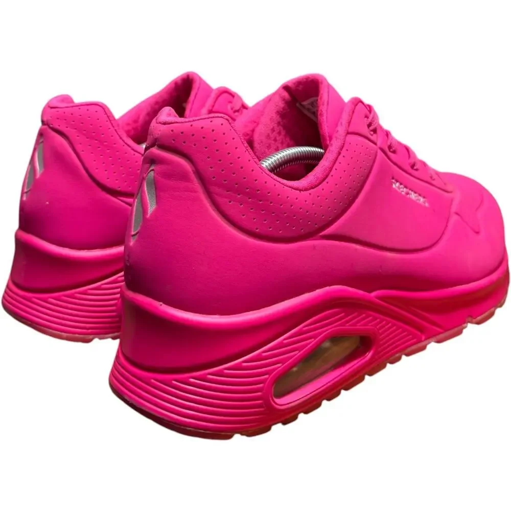 Skechers Uno Stand On Air Women 11 Hot Pink Sneaker Air Cushioned Midsole Shoes